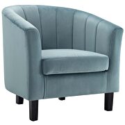 Channel tufted performance velvet armchair in light blue by Modway additional picture 6