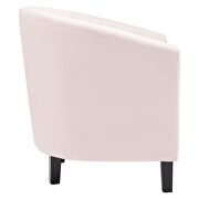 Channel tufted performance velvet armchair in pink additional photo 3 of 8