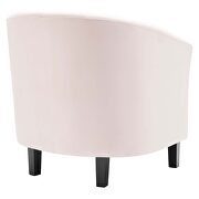 Channel tufted performance velvet armchair in pink additional photo 5 of 8
