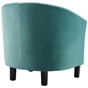 Channel tufted performance velvet armchair in teal additional photo 4 of 6