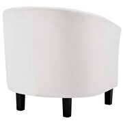 Channel tufted performance velvet armchair in white additional photo 2 of 4