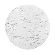Round artificial marble dining table in gold white by Modway additional picture 5