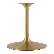 Oval wood dining table in gold white by Modway additional picture 6