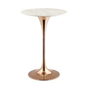 Artificial marble bar table in rose white by Modway additional picture 3