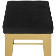 Gold stainless steel performance velvet bar stool in gold black by Modway additional picture 2