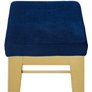 Gold stainless steel performance velvet bar stool in gold navy by Modway additional picture 2