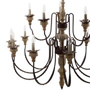 French vintage style ornate leaf design chandelier by Modway additional picture 3
