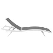 Outdoor patio mesh chaise lounge chair in white/ gray by Modway additional picture 3