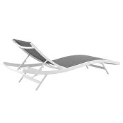 Outdoor patio mesh chaise lounge chair in white/ gray by Modway additional picture 4