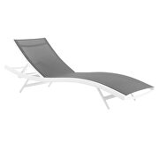 Outdoor patio mesh chaise lounge chair in white/ gray by Modway additional picture 5
