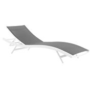 Outdoor patio mesh chaise lounge chair in white/ gray by Modway additional picture 6