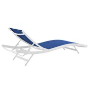 Outdoor patio mesh chaise lounge chair in white/ navy by Modway additional picture 4