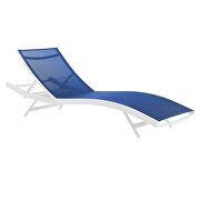 Outdoor patio mesh chaise lounge chair in white/ navy by Modway additional picture 7