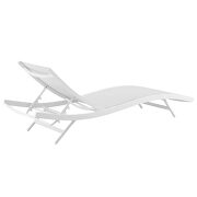 Outdoor patio mesh chaise lounge chair in white by Modway additional picture 4