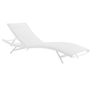Outdoor patio mesh chaise lounge chair in white by Modway additional picture 5