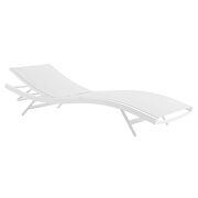 Outdoor patio mesh chaise lounge chair in white by Modway additional picture 7