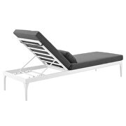 Cushion outdoor patio chaise lounge chair in white/ charcoal by Modway additional picture 4