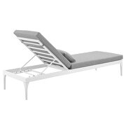 Cushion outdoor patio chaise lounge chair in white/ gray by Modway additional picture 4