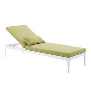 Cushion outdoor patio chaise lounge chair in white/ peridot by Modway additional picture 6