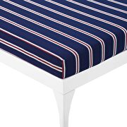 Cushion outdoor patio chaise lounge chair in white/ striped navy by Modway additional picture 7