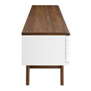 Entertainment center TV stand in walnut/ white finish by Modway additional picture 5