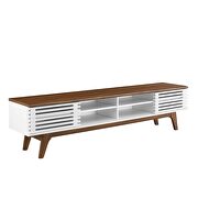 Entertainment center TV stand in walnut/ white finish by Modway additional picture 6