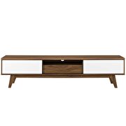 Media console wood tv stand in walnut white by Modway additional picture 4