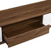 Media console wood tv stand in walnut white by Modway additional picture 5