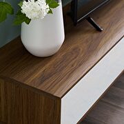 Media console wood tv stand in walnut white by Modway additional picture 7