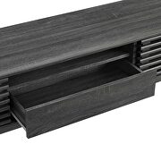 Durable particleboard frame TV stand in charcoal finish by Modway additional picture 3