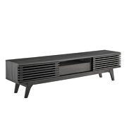 Durable particleboard frame TV stand in charcoal finish by Modway additional picture 5