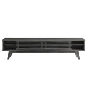 Durable particleboard frame TV stand in charcoal finish by Modway additional picture 6