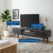 Durable particleboard frame TV stand in charcoal finish by Modway additional picture 7
