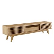 Durable particleboard frame TV stand in oak finish by Modway additional picture 5