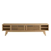 Durable particleboard frame TV stand in oak finish by Modway additional picture 6