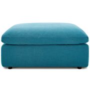 Down filled overstuffed ottoman in teal by Modway additional picture 2