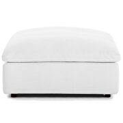 Down filled overstuffed ottoman in white additional photo 2 of 1