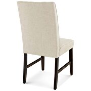 Channel tufted upholstered fabric dining chair set of 2 in beige by Modway additional picture 3