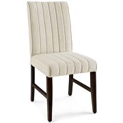 Channel tufted upholstered fabric dining chair set of 2 in beige by Modway additional picture 4