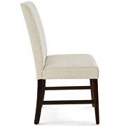 Channel tufted upholstered fabric dining chair set of 2 in beige by Modway additional picture 6