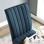 Channel tufted upholstered fabric dining chair set of 2 in blue by Modway additional picture 2