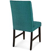 Channel tufted upholstered fabric dining chair set of 2 in teal by Modway additional picture 3