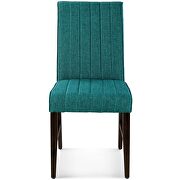 Channel tufted upholstered fabric dining chair set of 2 in teal by Modway additional picture 5