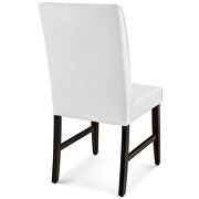 Channel tufted upholstered fabric dining chair set of 2 in white by Modway additional picture 3