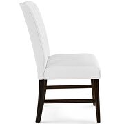 Channel tufted upholstered fabric dining chair set of 2 in white by Modway additional picture 6