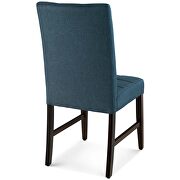 Biscuit tufted upholstered fabric dining chair set of 2 in blue additional photo 4 of 6
