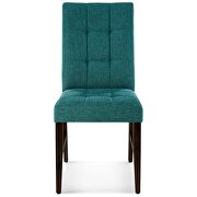 Biscuit tufted upholstered fabric dining chair set of 2 in teal additional photo 3 of 6