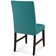 Biscuit tufted upholstered fabric dining chair set of 2 in teal by Modway additional picture 4