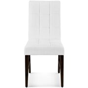 Biscuit tufted upholstered fabric dining chair set of 2 in white additional photo 3 of 6