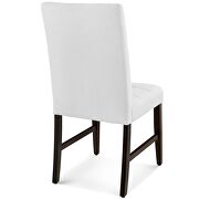 Biscuit tufted upholstered fabric dining chair set of 2 in white additional photo 4 of 6